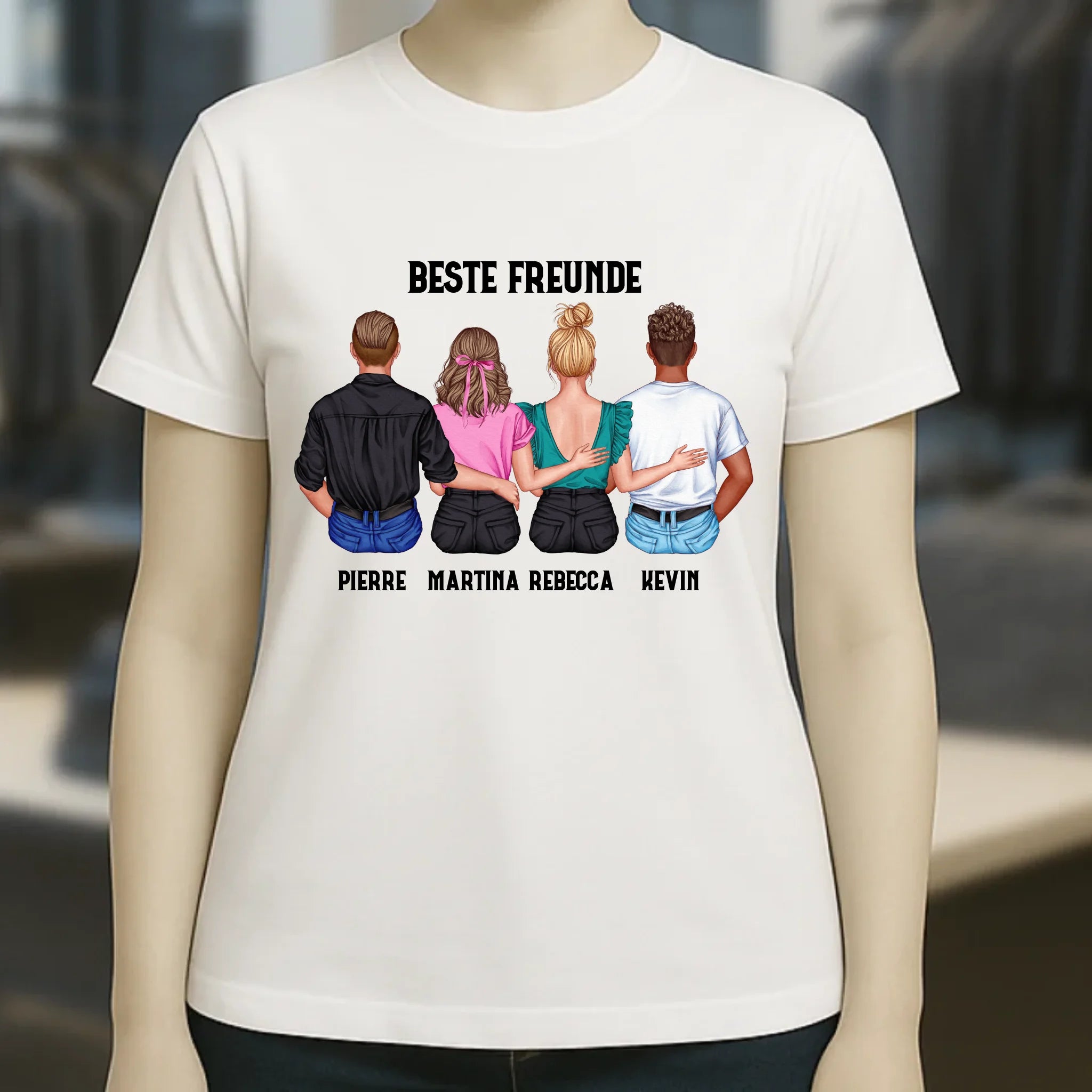 MIX Paare / Freunde • diverse Kombinationen mit Wunschtext • personalisierbar • Damen T-Shirt • Bio