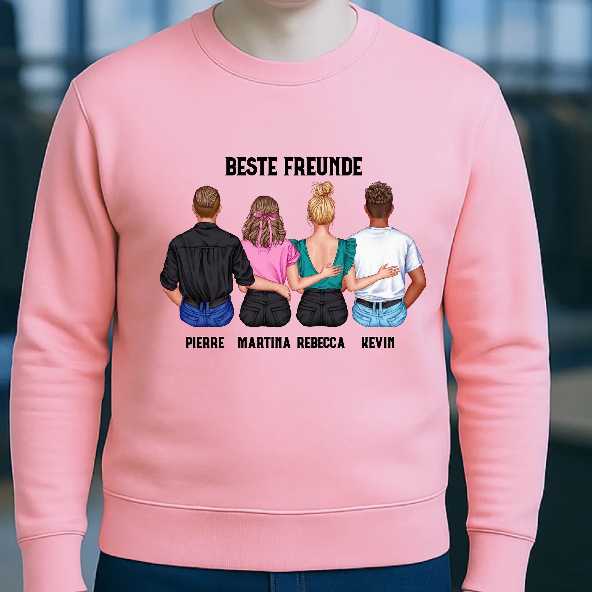 MIX Paare / Freunde • diverse Kombinationen mit Wunschtext • personalisierbar • Unisex Sweatshirt für Damen und Herren • Bio