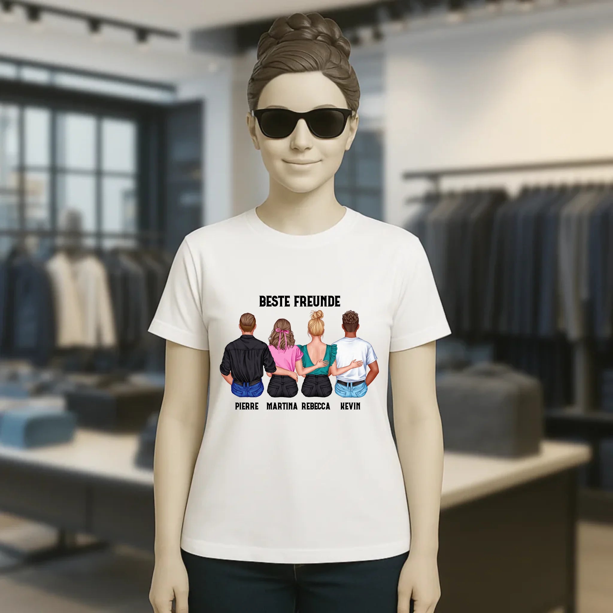 MIX Paare / Freunde • diverse Kombinationen mit Wunschtext • personalisierbar • Damen T-Shirt • Bio