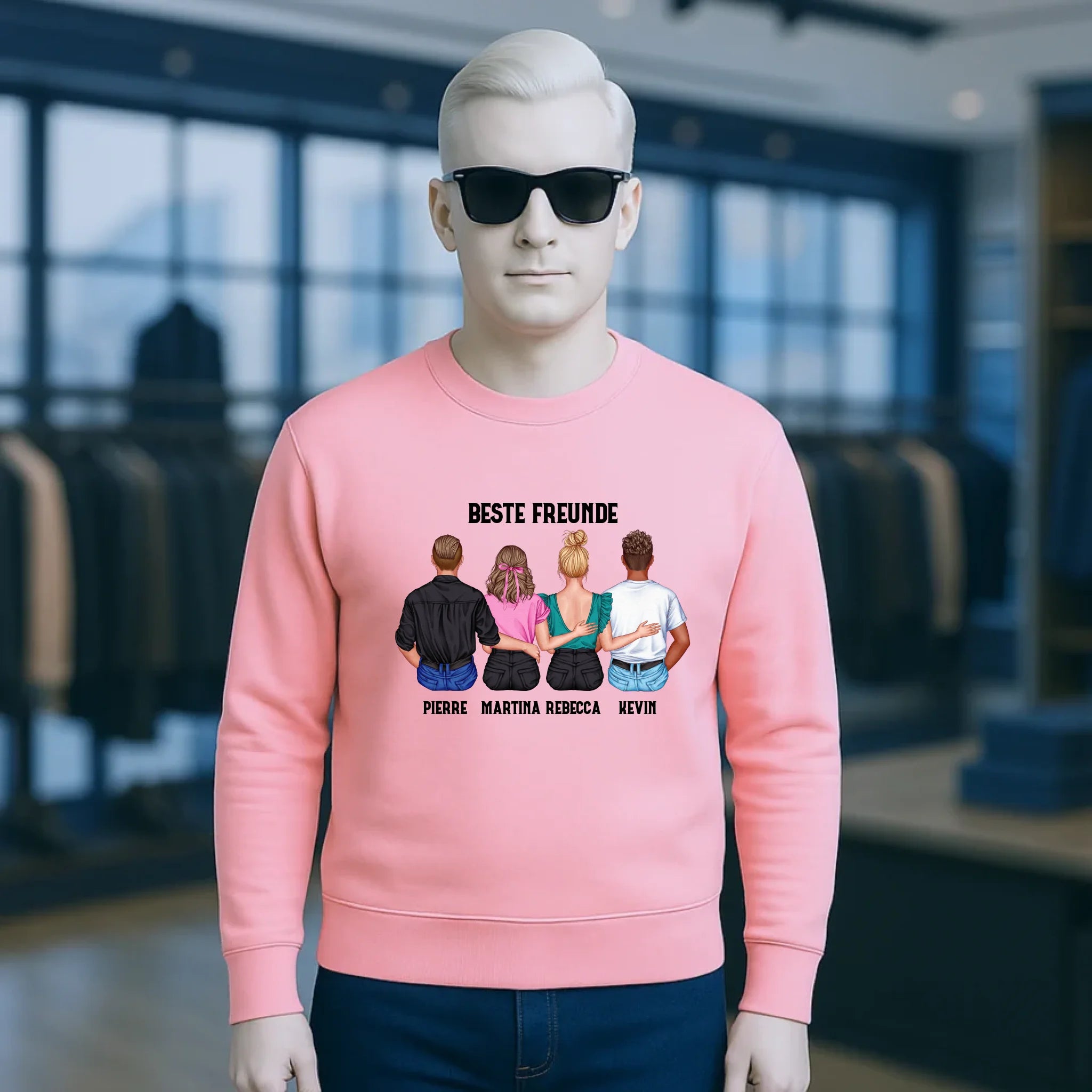 MIX Paare / Freunde • diverse Kombinationen mit Wunschtext • personalisierbar • Unisex Sweatshirt für Damen und Herren • Bio