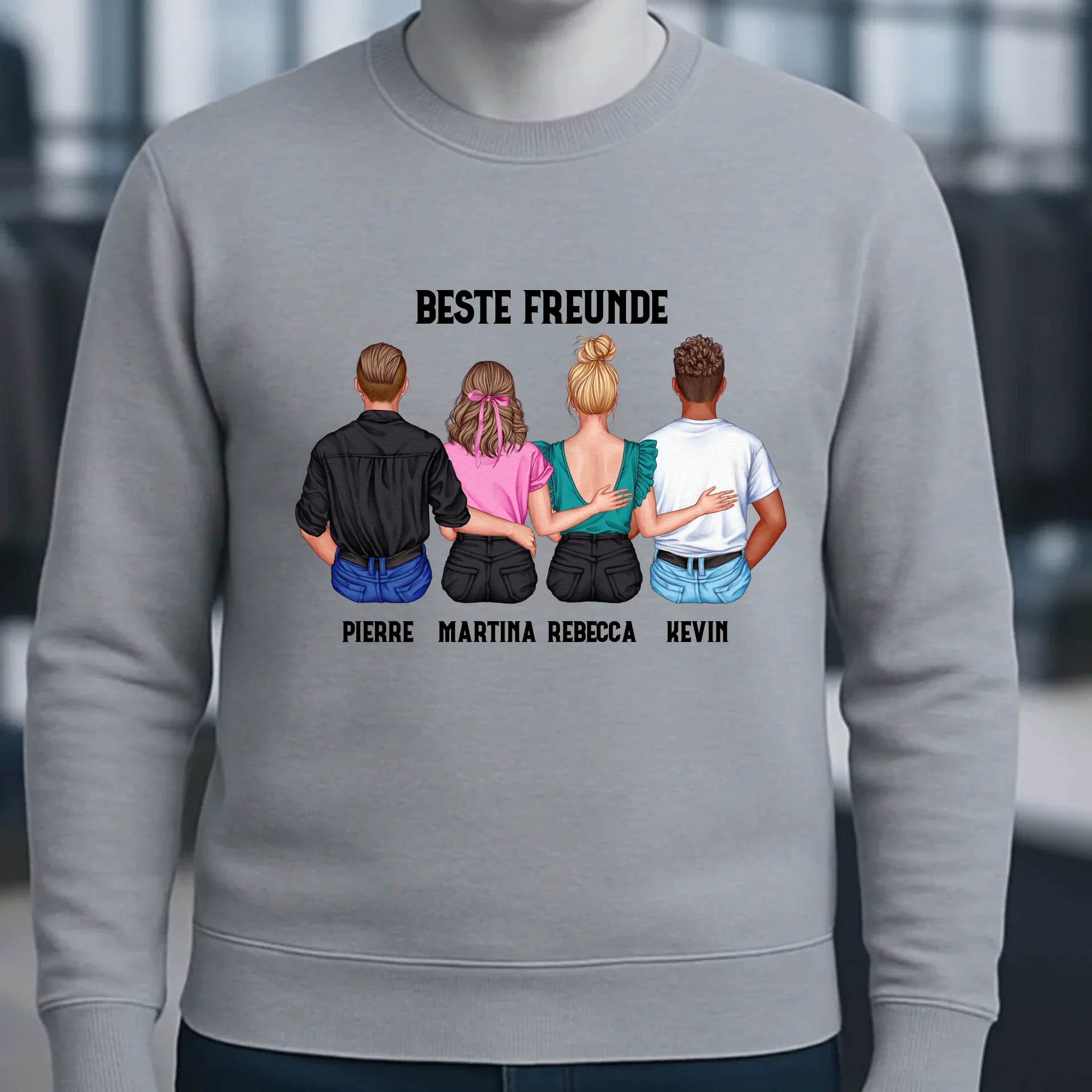 MIX Paare / Freunde • diverse Kombinationen mit Wunschtext • personalisierbar • Unisex Sweatshirt für Damen und Herren • Bio