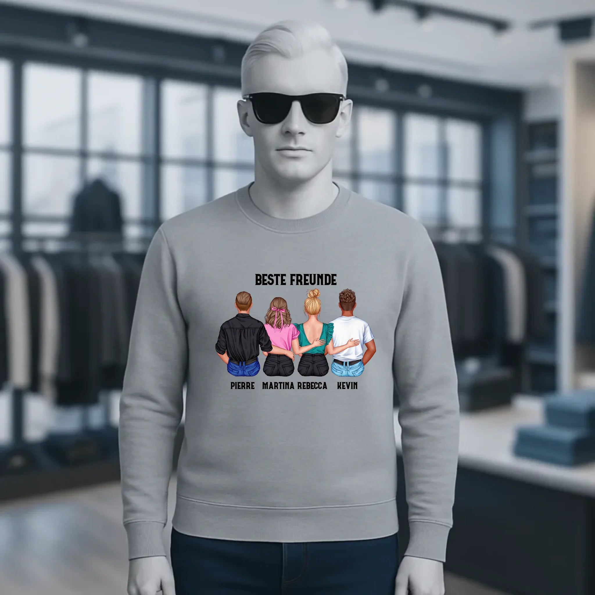 MIX Paare / Freunde • diverse Kombinationen mit Wunschtext • personalisierbar • Unisex Sweatshirt für Damen und Herren • Bio