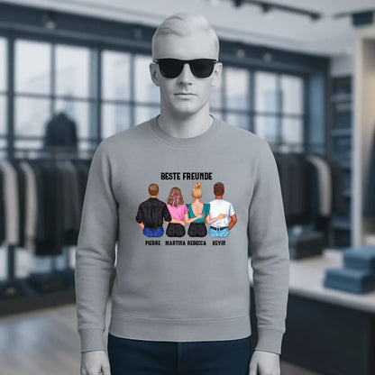 MIX Paare / Freunde • diverse Kombinationen mit Wunschtext • personalisierbar • Unisex Sweatshirt für Damen und Herren • Bio