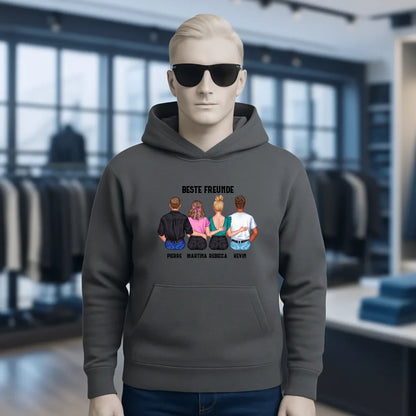 MIX Paare / Freunde • diverse Kombinationen mit Wunschtext • personalisierbar • Unisex Hoodie für Damen & Herren • Bio