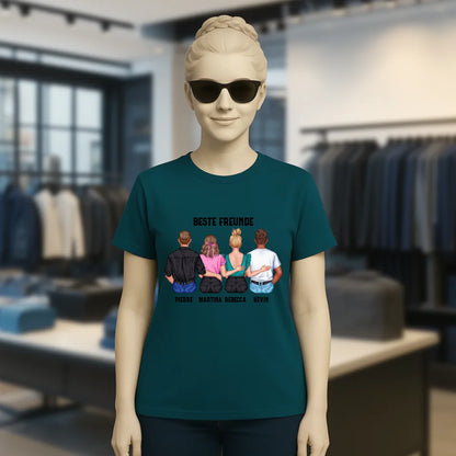MIX Paare / Freunde • diverse Kombinationen mit Wunschtext • personalisierbar • Damen T-Shirt • Bio