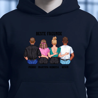 MIX Paare / Freunde • diverse Kombinationen mit Wunschtext • personalisierbar • Unisex Hoodie für Damen & Herren • Bio