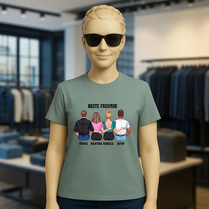 MIX Paare / Freunde • diverse Kombinationen mit Wunschtext • personalisierbar • Damen T-Shirt • Bio