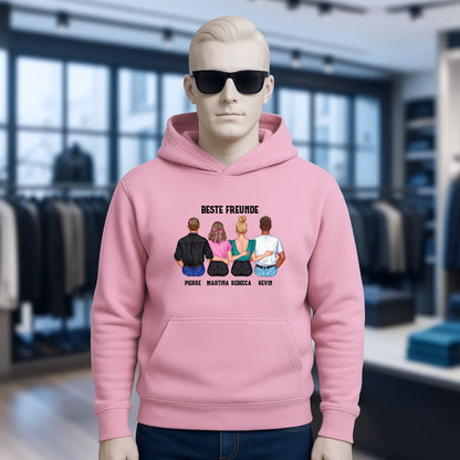 MIX Paare / Freunde • diverse Kombinationen mit Wunschtext • personalisierbar • Unisex Hoodie für Damen & Herren • Bio