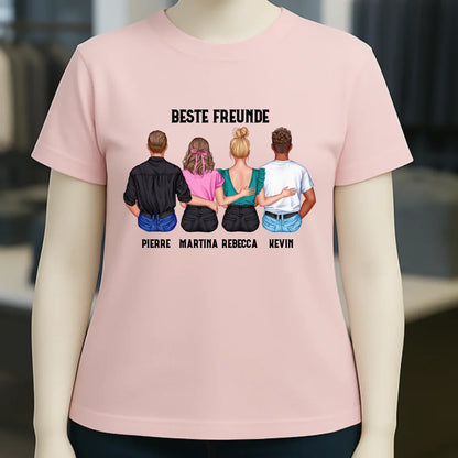 MIX Paare / Freunde • diverse Kombinationen mit Wunschtext • personalisierbar • Damen T-Shirt • Bio