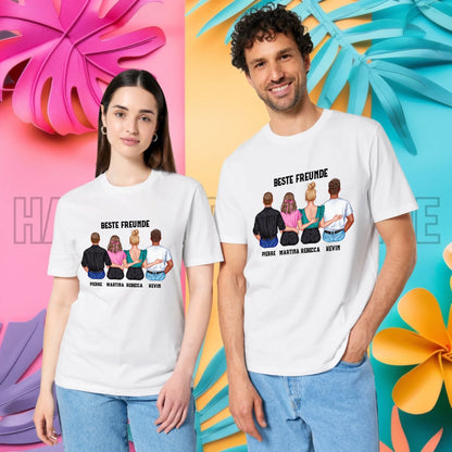 MIX Paare / Freunde • diverse Kombinationen mit Wunschtext • personalisierbar • Unisex T-Shirt für Herren & Damen • Bio
