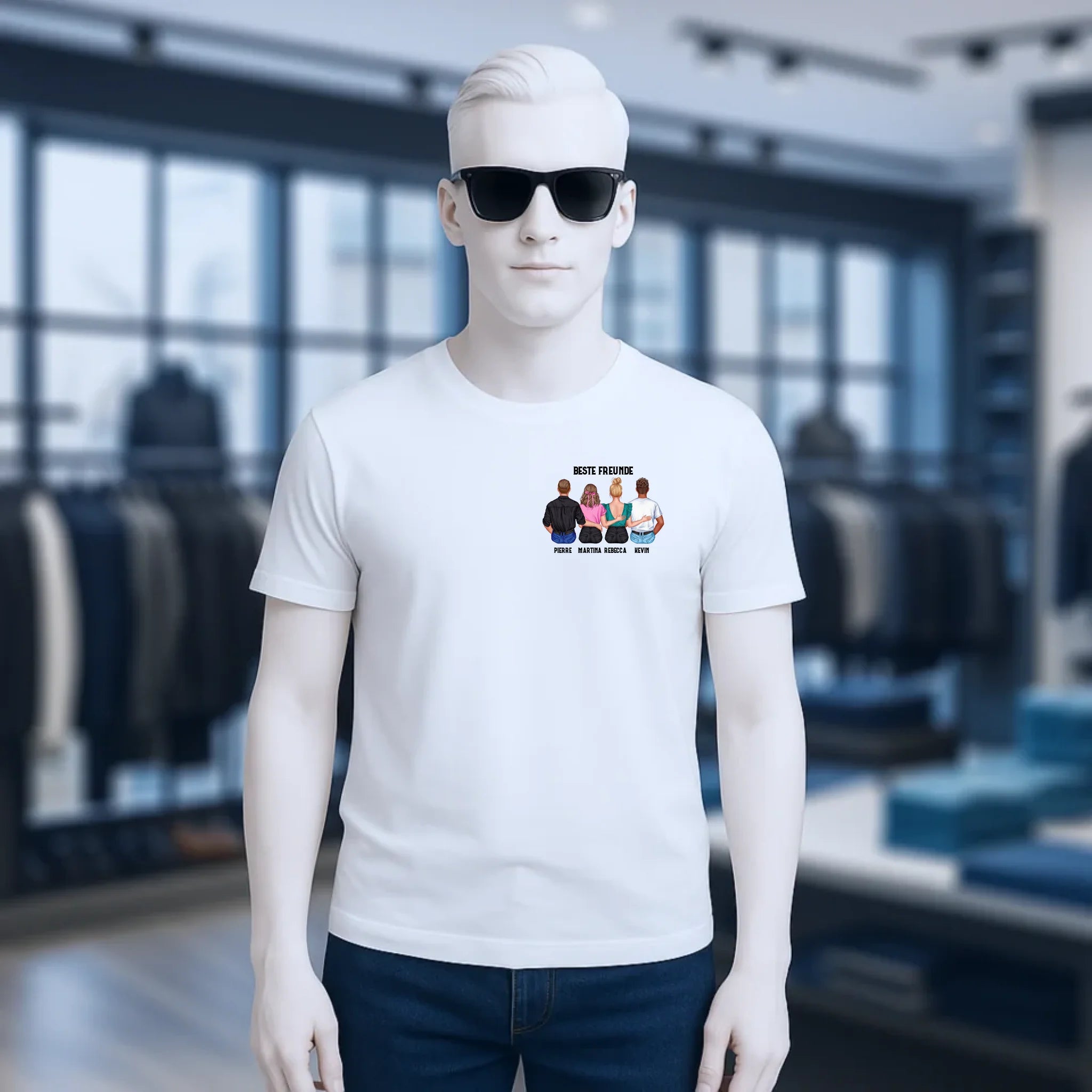 MIX Paare / Freunde • beidseitiger Druck • diverse Kombinationen mit Wunschtext • Unisex T-Shirt für Damen & Herren • Bio • personalisiert
