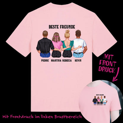 MIX Paare / Freunde • beidseitiger Druck • diverse Kombinationen mit Wunschtext • Unisex T-Shirt für Damen & Herren • Bio • personalisiert