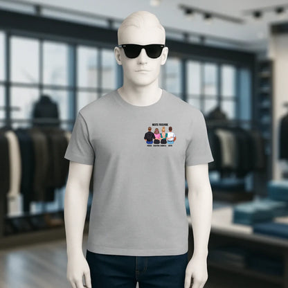 MIX Paare / Freunde • beidseitiger Druck • diverse Kombinationen mit Wunschtext • Unisex T-Shirt für Damen & Herren • Bio • personalisiert