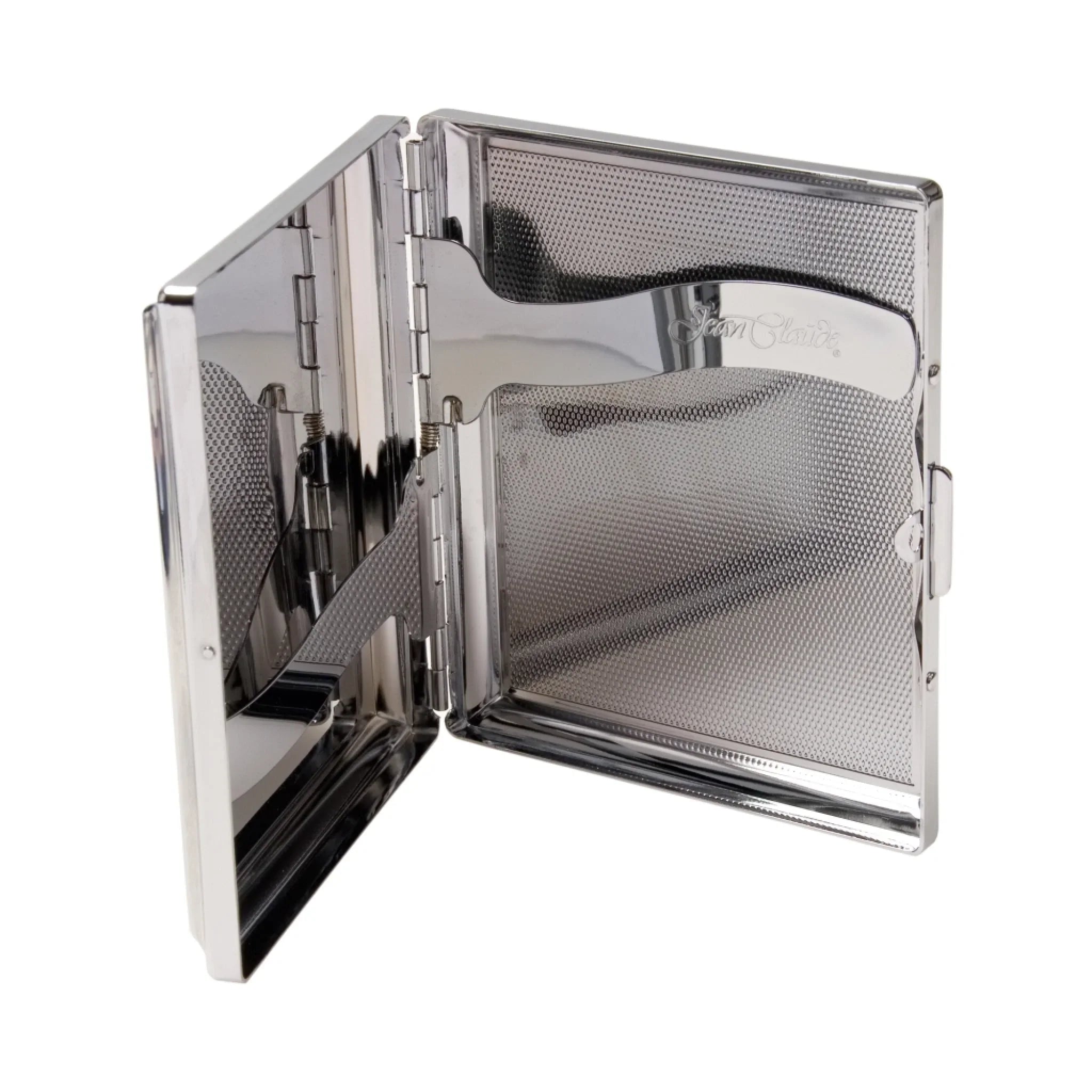 KI-Cartoon-Effekt: Zigarettenetui mit deinem Foto • für 16–18 Zigaretten • (personalisierbare Fotogeschenke) - Silber