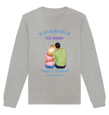 HalloGeschenk.de front-organic-basic-unisex-sweatshirt-c2c1c0-1116x