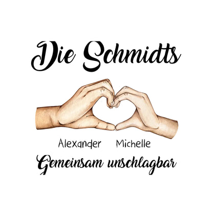 HÄNDE-Motiv mit 0-7 Kinder (personalisierbare Figuren)
