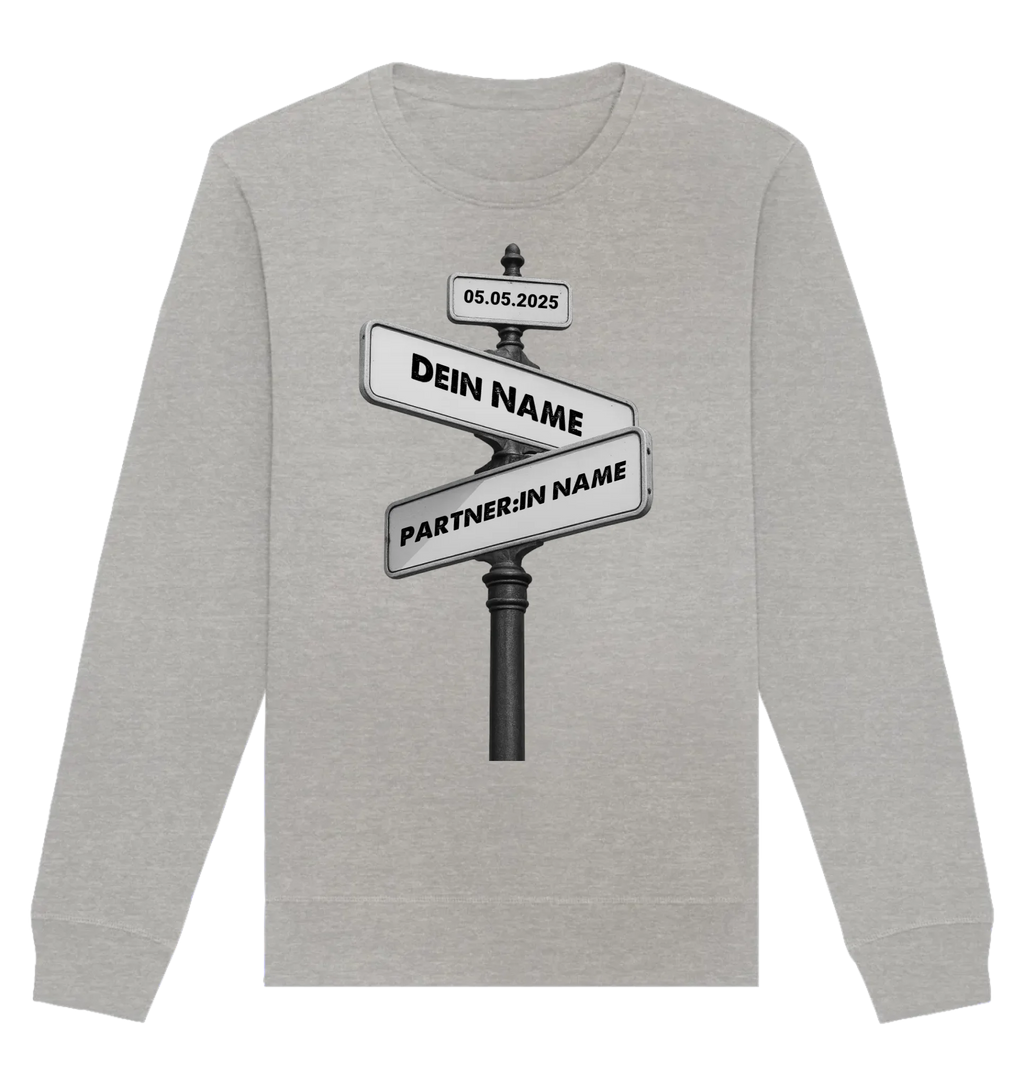 HalloGeschenk.de front-organic-basic-unisex-sweatshirt-c2c1c0-1116x