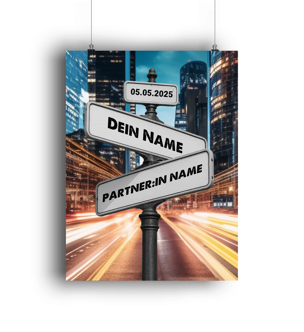 Straßenschild Wegweiser • mehrere Artikel • "Statement-Collection" • Wunschtext • Mein Motiv