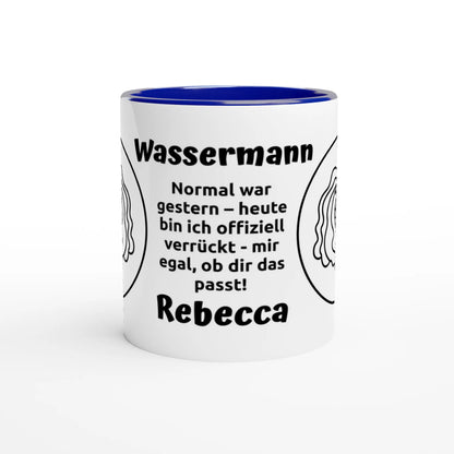 Mit 3D-Vorschau: 12 Sternzeichen mit Name + personalisierten Sprüchen • zweifarbige Tasse