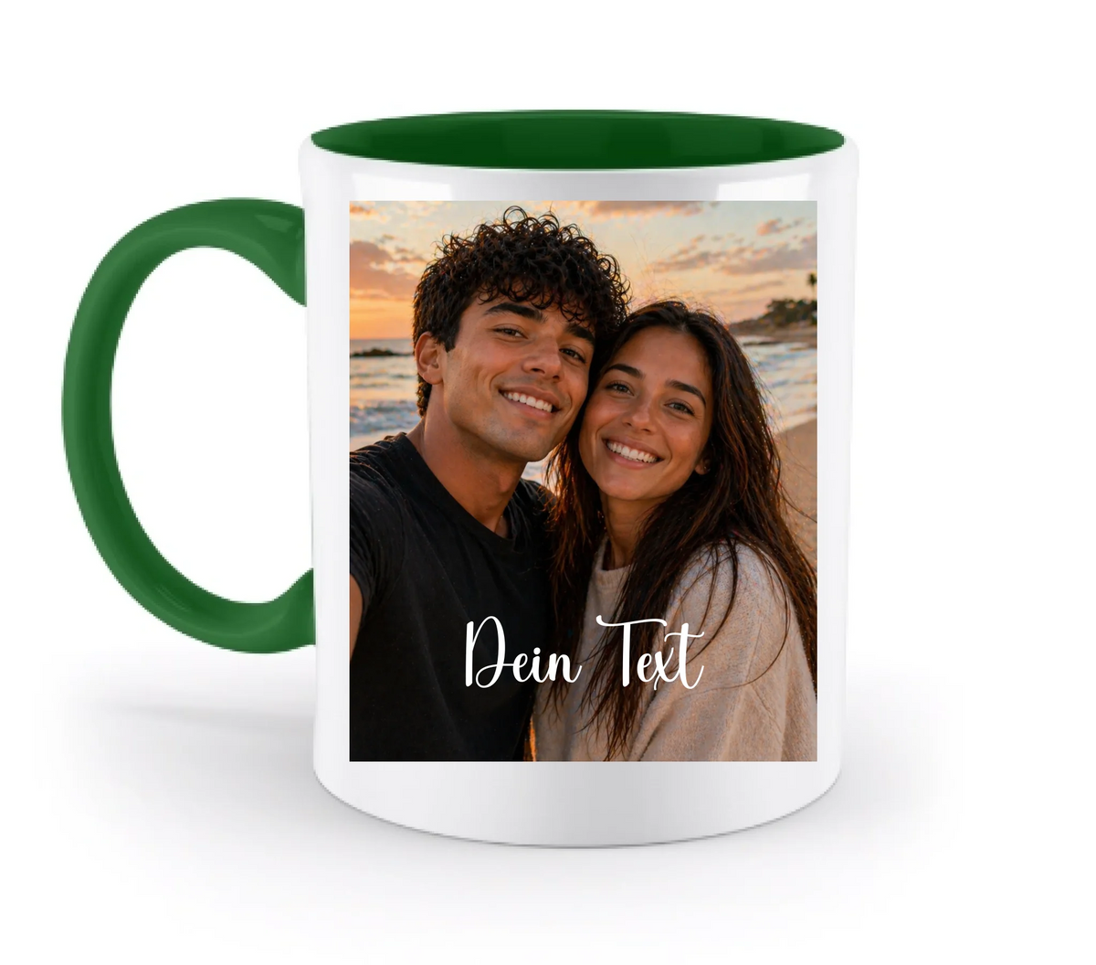 Foto-Tasse mit deinem Bild - 330ml - zweifarbig - personalisiertes Fotogeschenk - beidseitig bedruckt