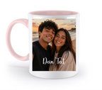 Foto-Tasse mit deinem Bild - 330ml - zweifarbig - personalisiertes Fotogeschenk - beidseitig bedruckt