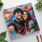 Leinwand GRAFFITI • auf Keilrahmen 45x45 cm • personalisiertes Fotogeschenk • KI-Effekt