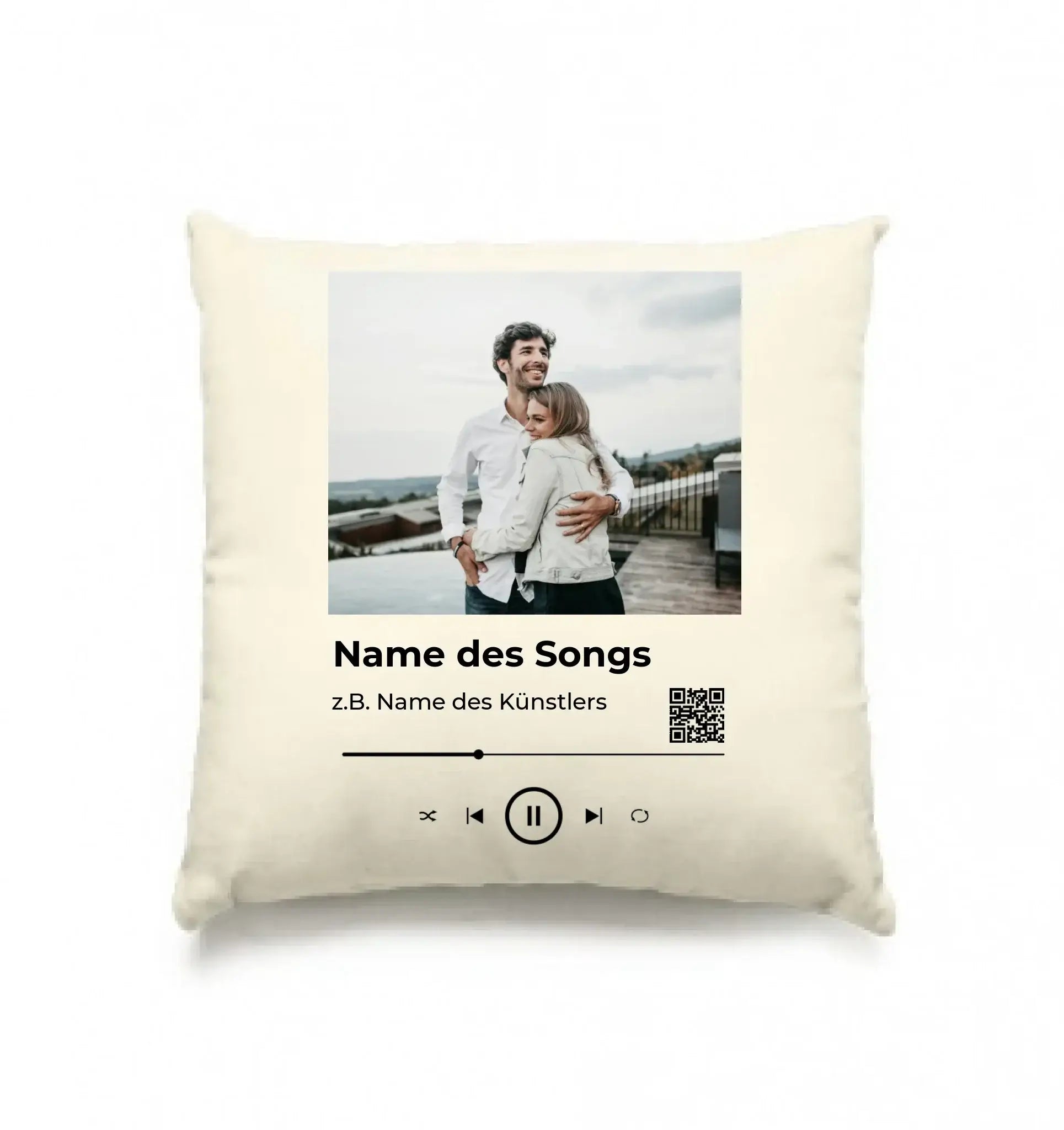 Spotify-Fotomotiv • mehrere Artikel • ’Statement-Collection’ • Wunschtext • Mein Fotomotiv - Kissen / Natur