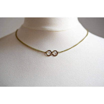 Infinity Kette - Bronze Filigraner Unendlichkeit Ewigkeit Schmuck Vintage Stil Schmuck - VIK-98