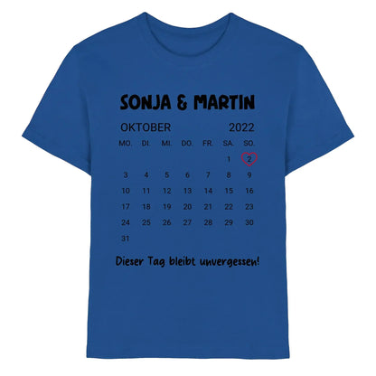 Kalender mit Wunschdatum • mehrere Artikel • ’Statement-Collection’ • Wunschtext • Mein Motiv - Premium Kinder T-Shirt