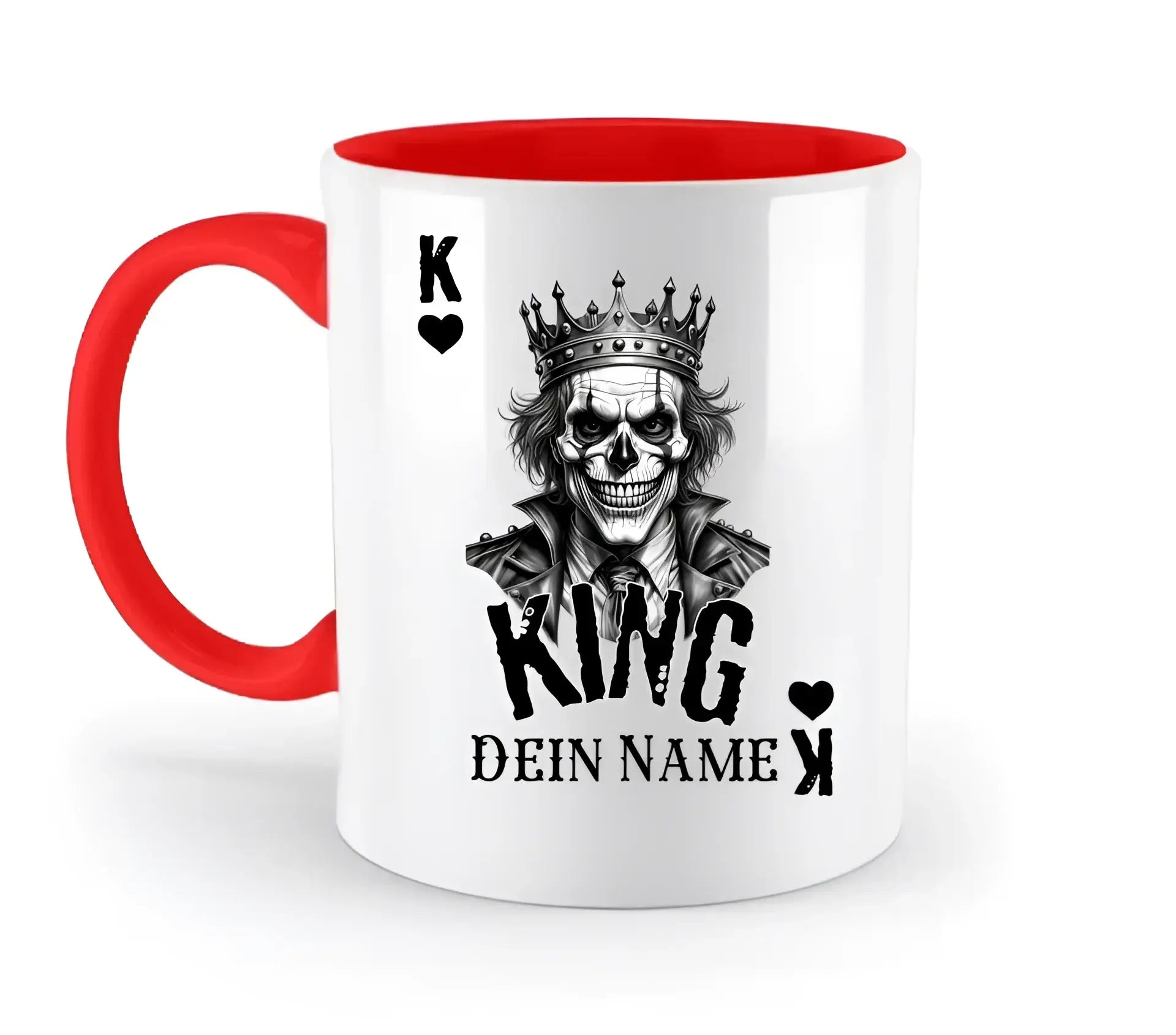 6in1-Kollektion: Poker King + Wunschtext • personalisiert • diverse Artikel - zweifarbige Tasse • spülmaschinengeeignet