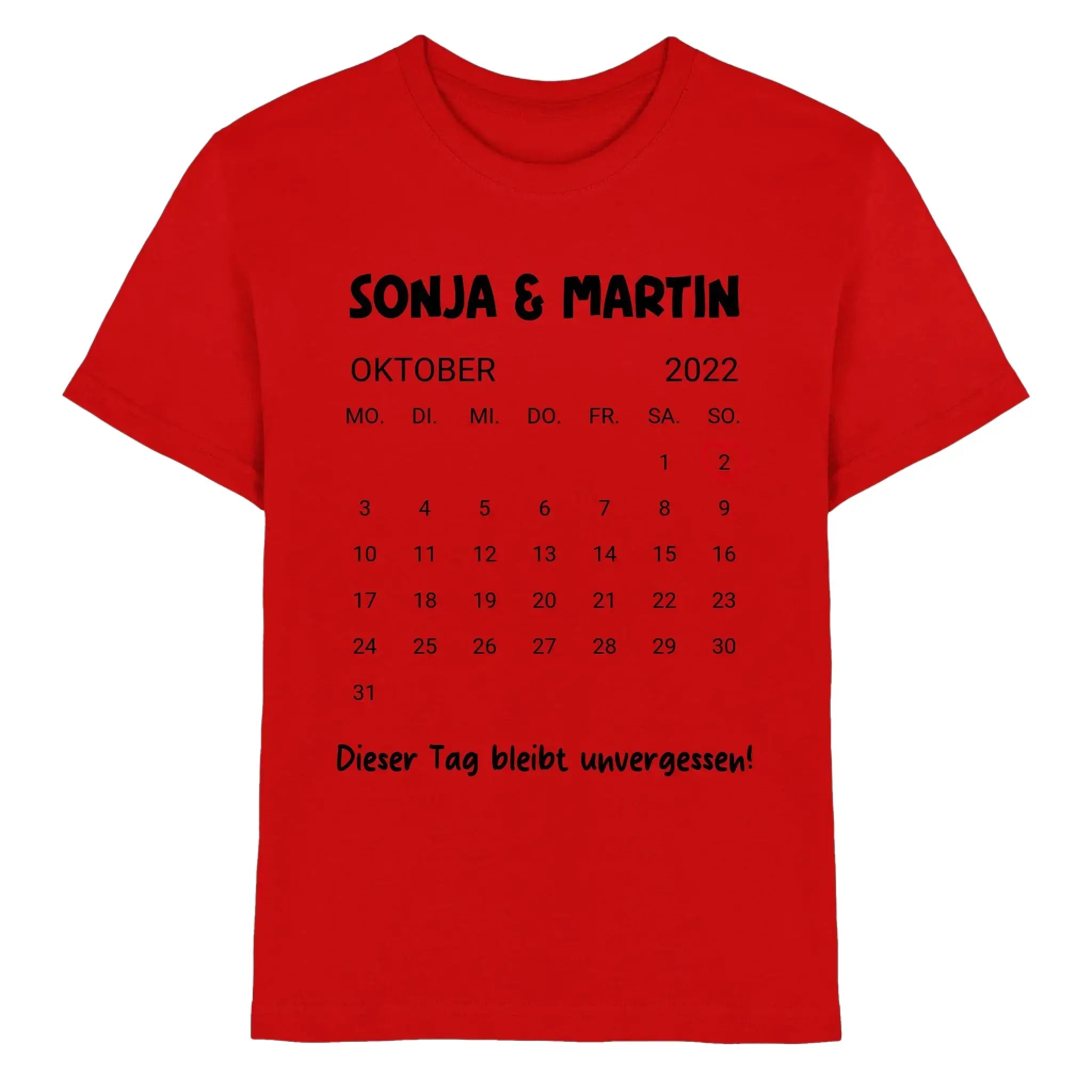 Kalender mit Wunschdatum • mehrere Artikel • ’Statement-Collection’ • Wunschtext • Mein Motiv - Premium Kinder T-Shirt