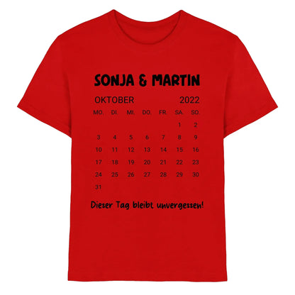Kalender mit Wunschdatum • mehrere Artikel • ’Statement-Collection’ • Wunschtext • Mein Motiv - Premium Kinder T-Shirt