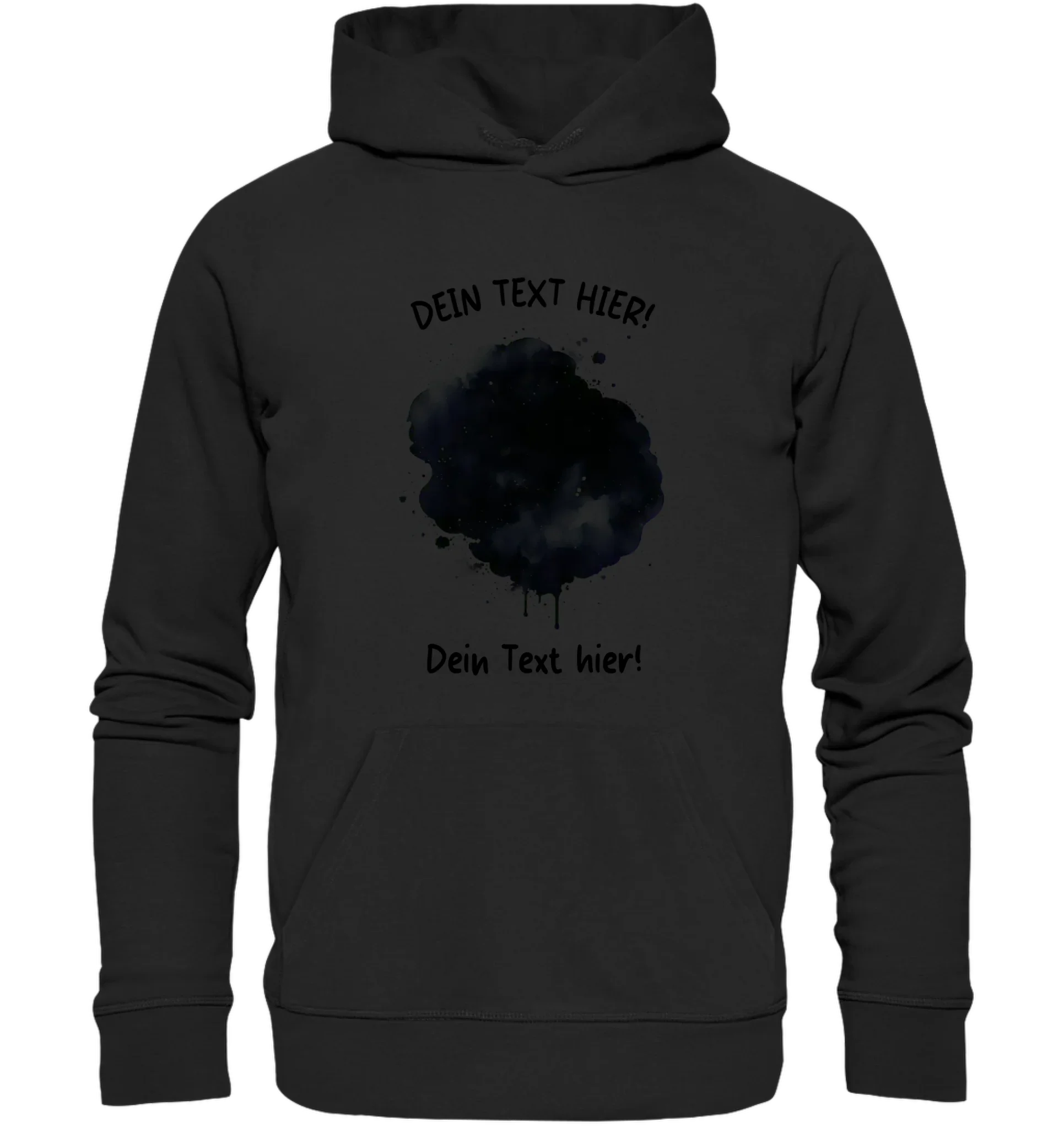 KI-Cartoon-Effekt Splash • mehrere Artikel • ’Statement-Collection’ • Wunschtext • Mein Fotomotiv - Unisex Hoodie • Bio