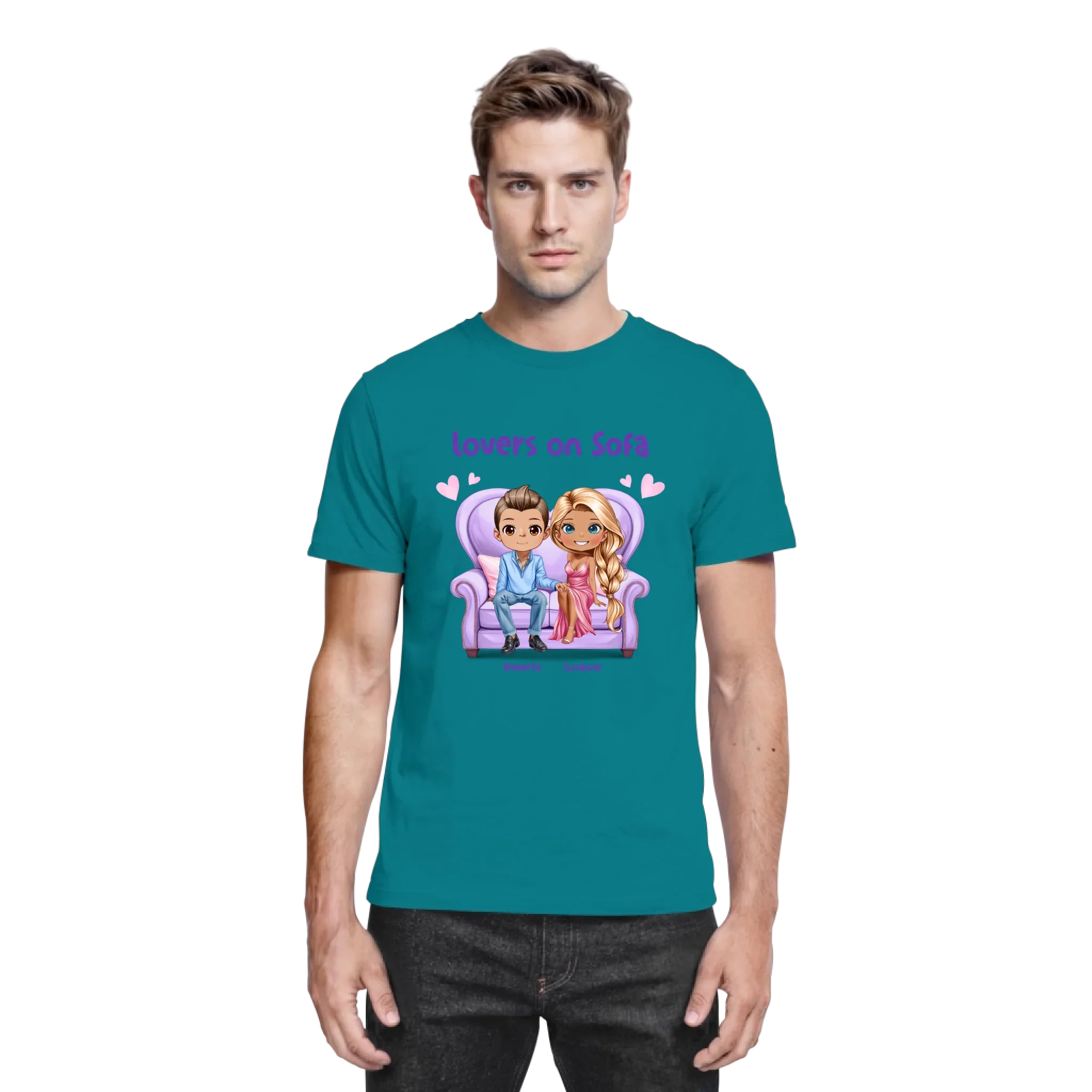 Lovers on Sofa: 2-4 Figuren (mw/mm/ww) • mehrere Artikel • ’Statement-Collection’ • Wunschtext • personalisierte