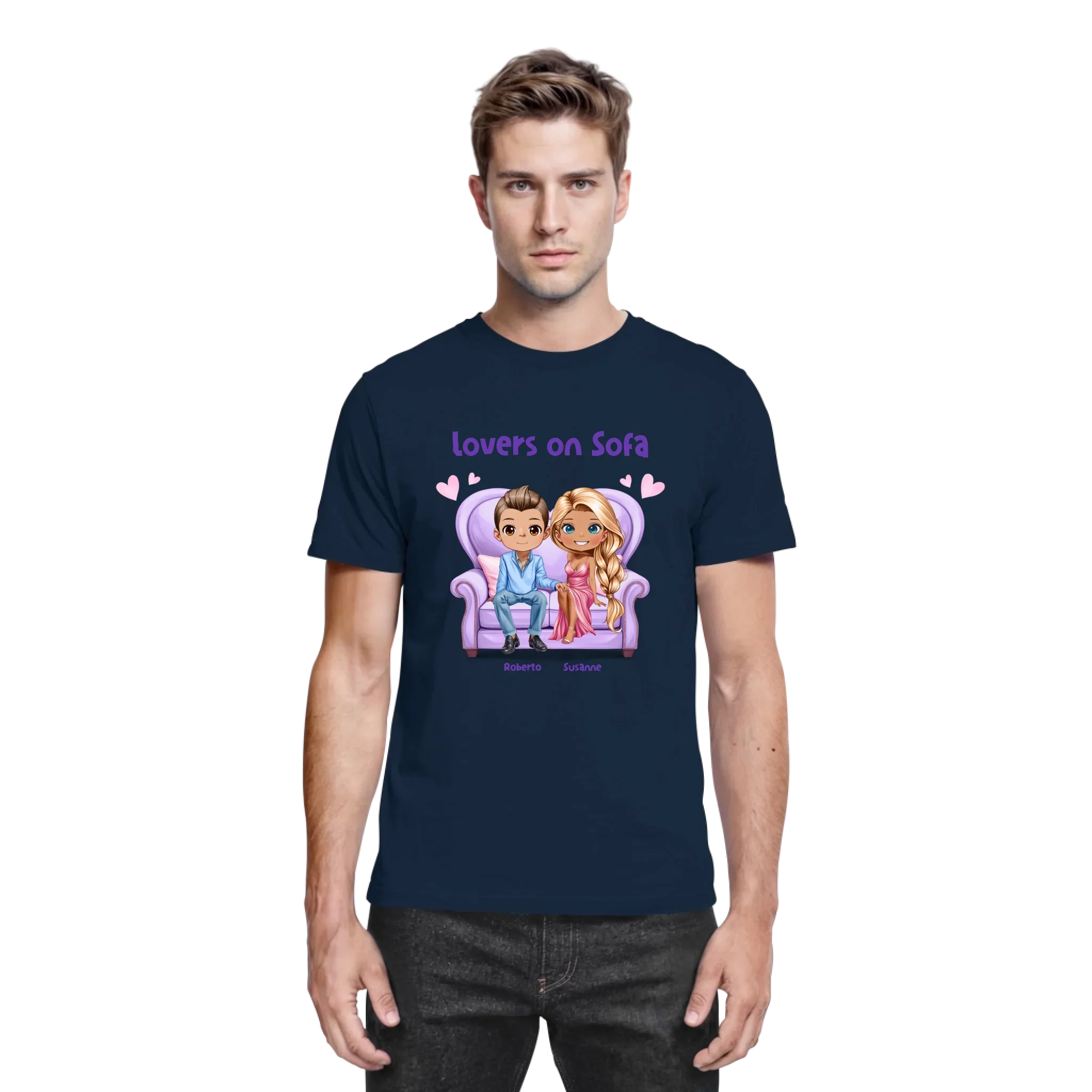 Lovers on Sofa: 2-4 Figuren (mw/mm/ww) • mehrere Artikel • ’Statement-Collection’ • Wunschtext • personalisierte
