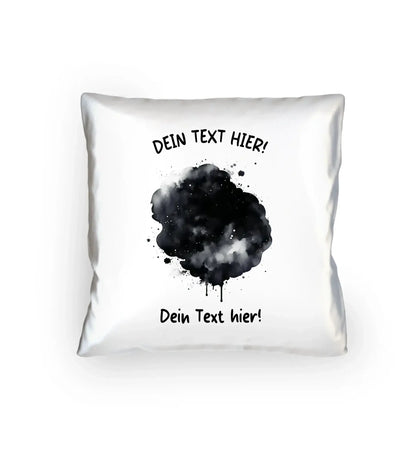 Farbklecks-Effekt • mehrere Artikel • ’Statement-Collection’ • Wunschtext • Mein Fotomotiv - Kissen / White