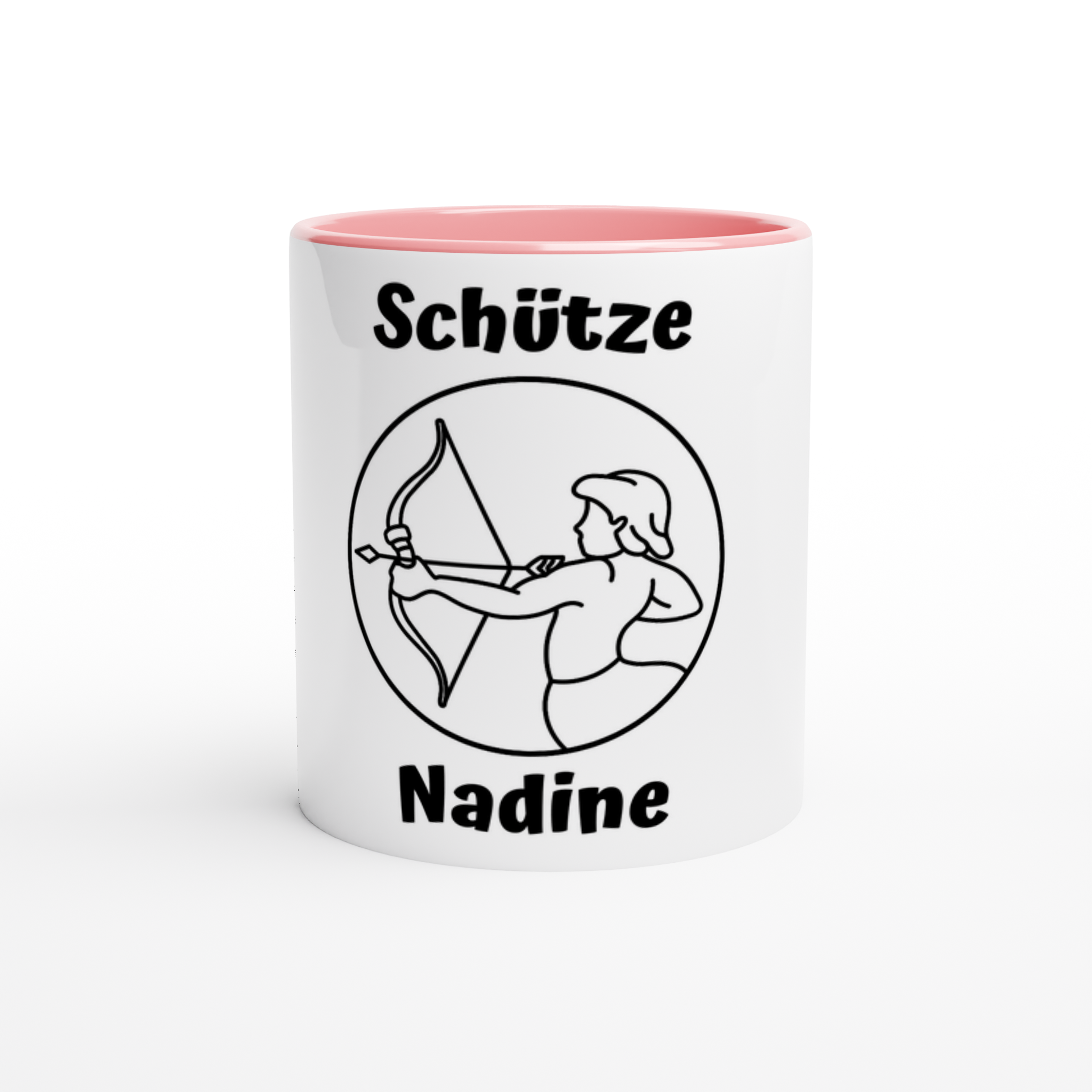 Mit 3D-Vorschau: 12 Sternzeichen mittig mit Name + personalisierten Sprüchen • zweifarbige Tasse