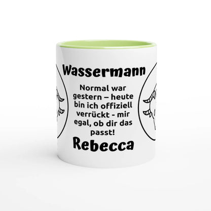 Mit 3D-Vorschau: 12 Sternzeichen mit Name + personalisierten Sprüchen • zweifarbige Tasse