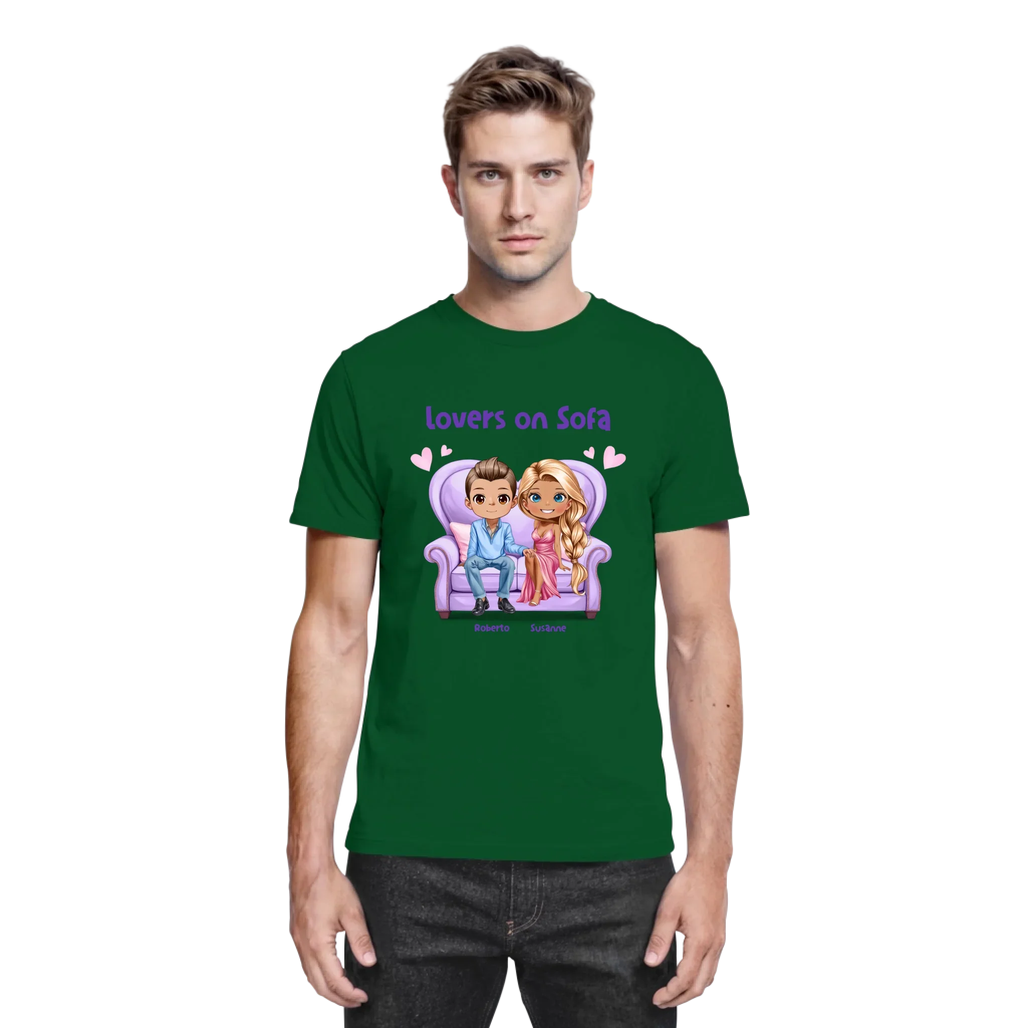 Lovers on Sofa: 2-4 Figuren (mw/mm/ww) • mehrere Artikel • ’Statement-Collection’ • Wunschtext • personalisierte