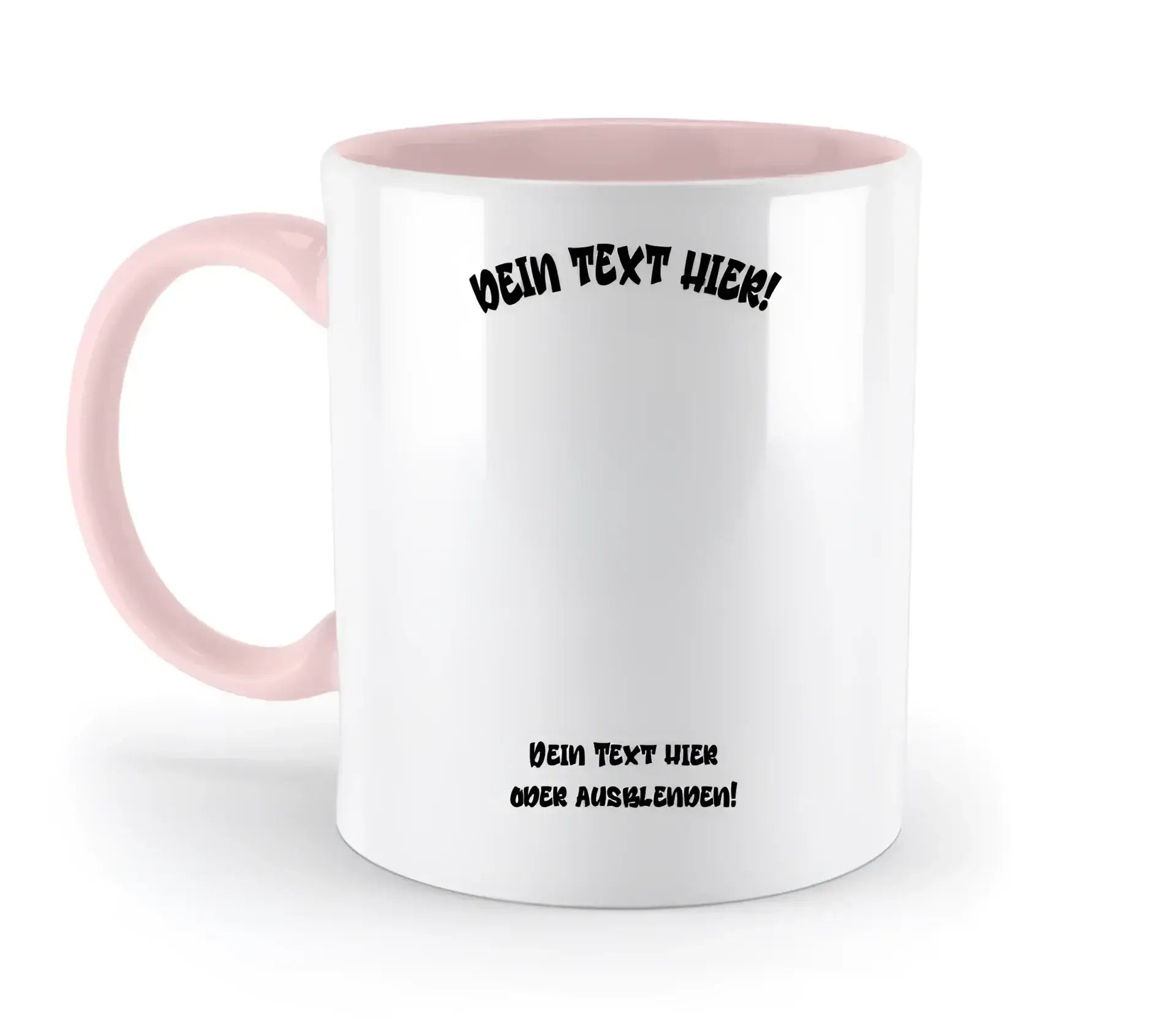 8in1-Fotogeschenk: Dein Foto im Farbklecks + Wunschtext • personalisiert • diverse Artikel - zweifarbige Tasse