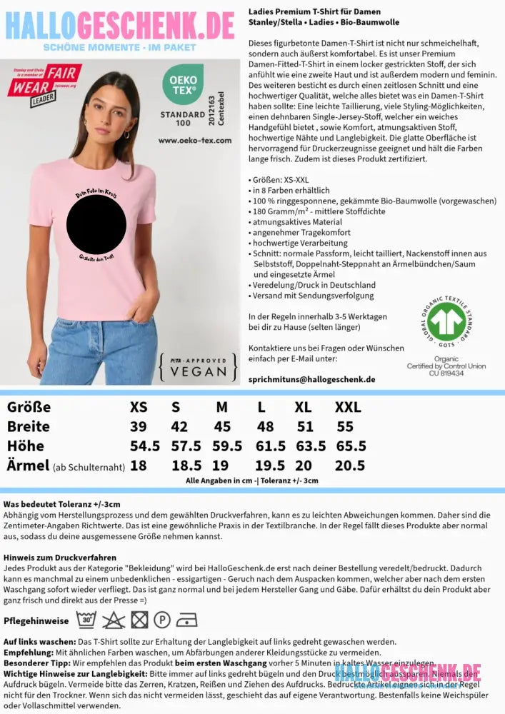 8in1-Fotogeschenk: Dein Foto im Kreis + Wunschtext • personalisiert • diverse Artikel - Customizer