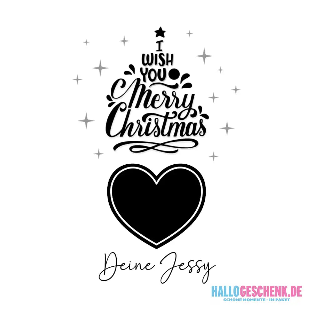 8in1-Fotogeschenk: Dein Foto im Merry Christmas Tree + Wunschtext • X-mas • personalisiert • diverse Artikel
