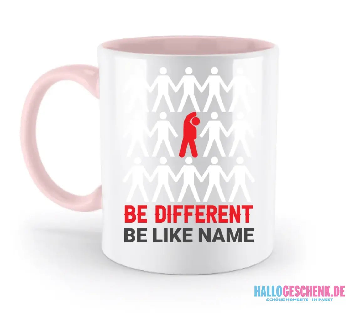 8in1-Kollektion: Be different + Wunschtext • 14 verschiedene Farben • personalisiert • diverse Artikel - zweifarbige