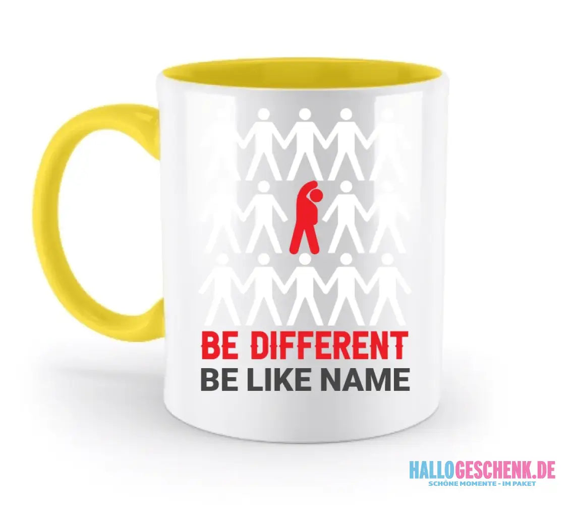 8in1-Kollektion: Be different + Wunschtext • 14 verschiedene Farben • personalisiert • diverse Artikel - zweifarbige