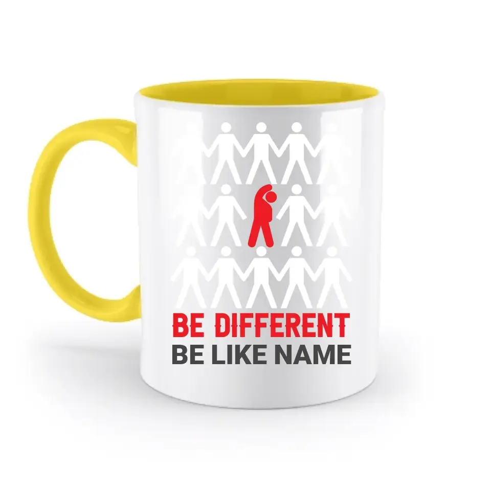 8in1-Kollektion: Be different + Wunschtext • 14 verschiedene Farben • personalisiert • diverse Artikel - zweifarbige