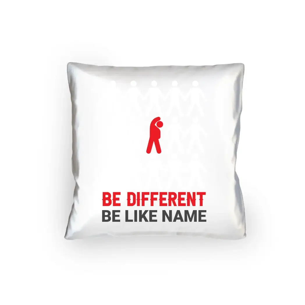 8in1-Kollektion: Be different + Wunschtext • 14 verschiedene Farben • personalisiert • diverse Artikel - Kissen 40x40
