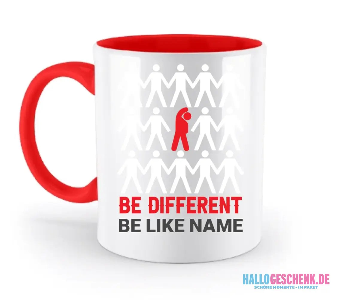 8in1-Kollektion: Be different + Wunschtext • 14 verschiedene Farben • personalisiert • diverse Artikel - zweifarbige