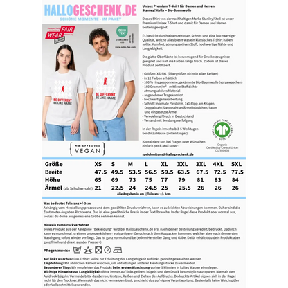 8in1-Kollektion: Be different + Wunschtext • 14 verschiedene Farben • personalisiert • diverse Artikel - Customizer