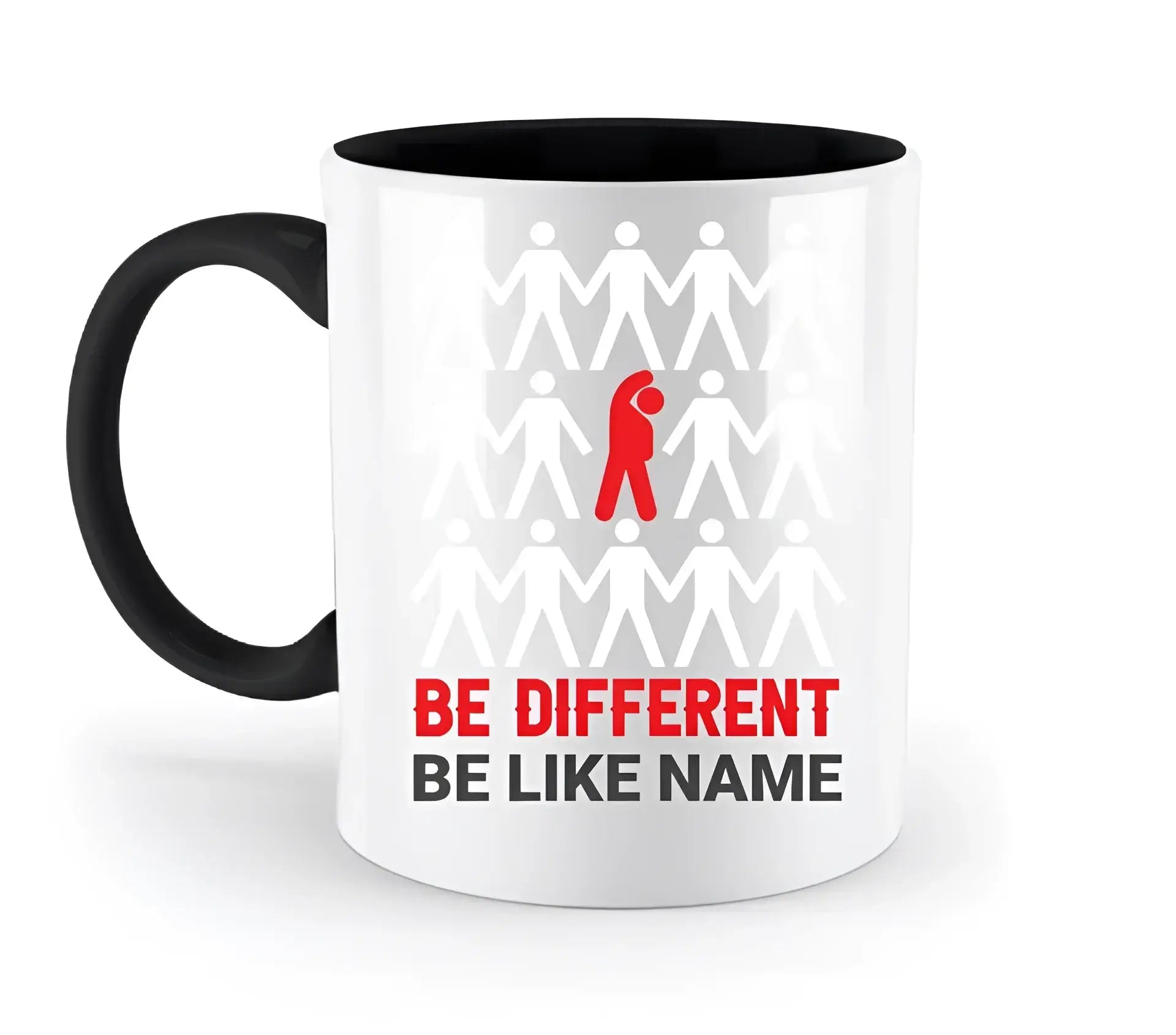 8in1-Kollektion: Be different + Wunschtext • 14 verschiedene Farben • personalisiert • diverse Artikel - zweifarbige