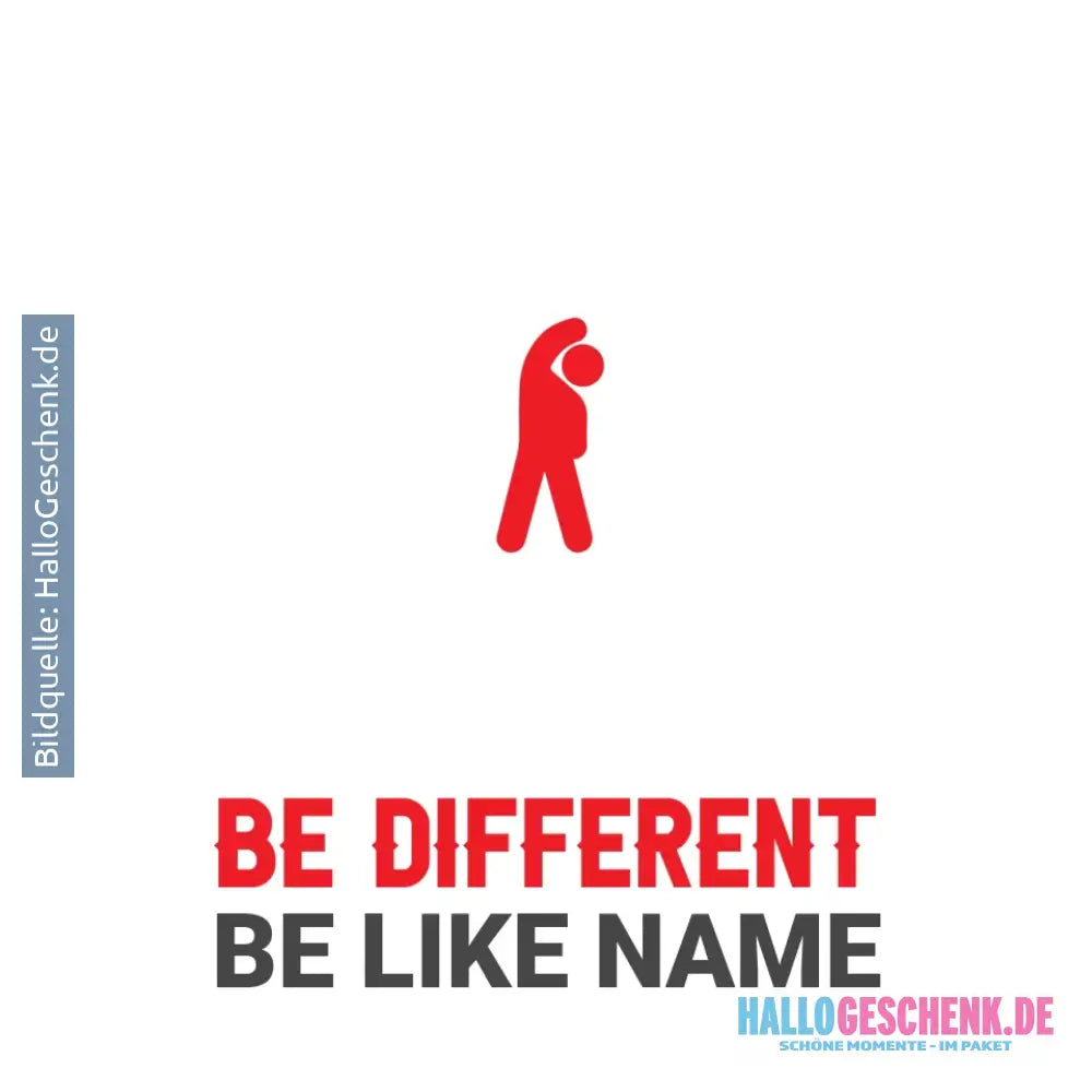 8in1-Kollektion: Be different + Wunschtext • 14 verschiedene Farben • personalisiert • diverse Artikel - ausgestanzter